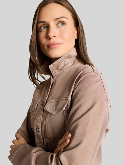 Tom Tailor regular fit jeansjack van katoenmix Taupe - 3