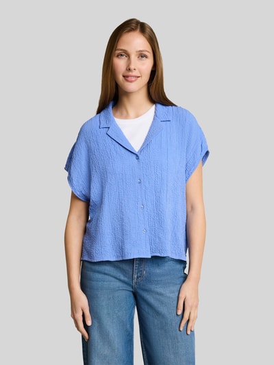 Tom Tailor Denim Regular Fit Hemdbluse aus Viskose-Mix Bleu 4