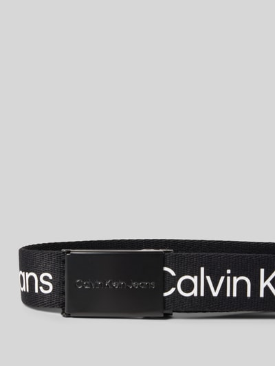 Calvin Klein Jeans Gürtel mit Logo-Print und Klappverschluss Black 2