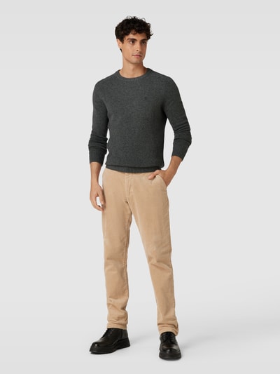 MCNEAL Strickpullover aus Lammwolle Dunkelgrau meliert 1