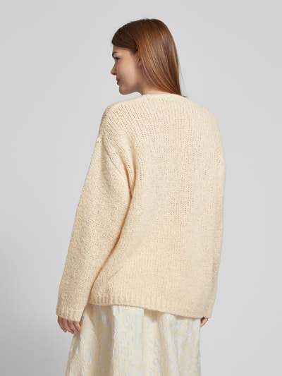 Weekend Max Mara Gebreide pullover met knoopsluiting, model 'ARDUINO' Offwhite - 5