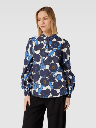 Luisa Cerano Hemdbluse mit floralem Muster Marine 4