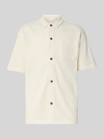 Lindbergh Regular fit vrijetijdsoverhemd met borstzak Ecru - 2