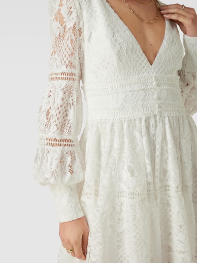 Kup online Bardot Sukienka mini z fakturowanym wzorem model 'VENICE'  (zamany biay)