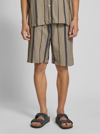 Only & Sons Relaxed fit bermuda van een mix van viscose en katoen, model 'TINUS' Beige - 4