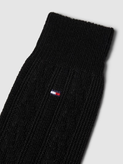 Tommy Hilfiger Socken mit Zopfmuster Modell 'CABLE' Black 2