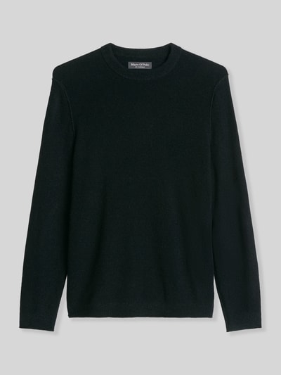 Marc O'Polo Sweter z mieszanki bawełny o miękkim, fakturowanym wyglądzie Czarny 2