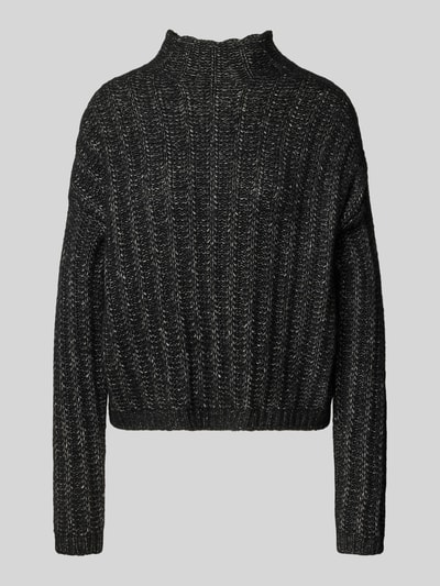 HUGO Relaxed Fit Strickpullover aus Baumwoll-Mix mit Woll-Anteil Modell 'SAFINEYNY' Black 2
