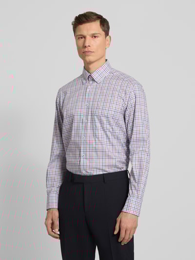 ETERNA Comfort fit zakelijk overhemd van katoen met kentkraag Rood - 4