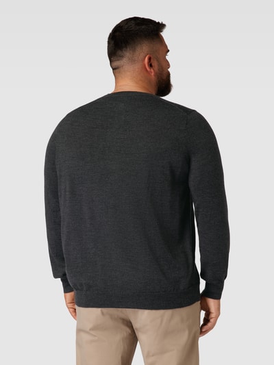 Polo Ralph Lauren Big & Tall Sweter z dzianiny PLUS SIZE z okrągłym dekoltem Grafitowy 5