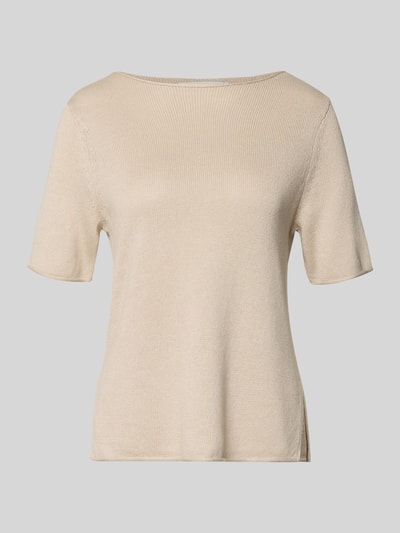 Marc O'Polo Regular Fit T-Shirt aus Baumwoll-Leinen-Mix Stein 2