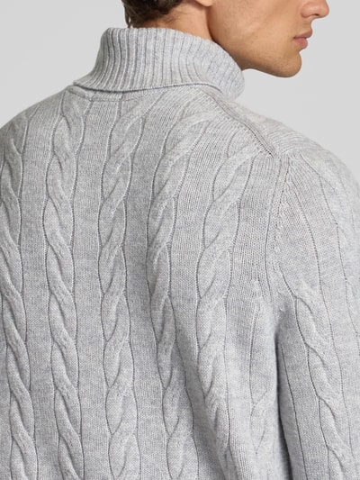 Christian Berg Men Coltrui van een mix van wol en kasjmier Lichtgrijs gemêleerd - 3