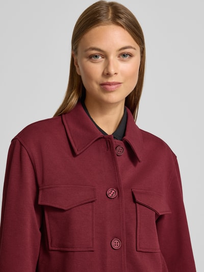 s.Oliver RED LABEL Relaxed fit jack van structuur-jersey Bordeaux - 3