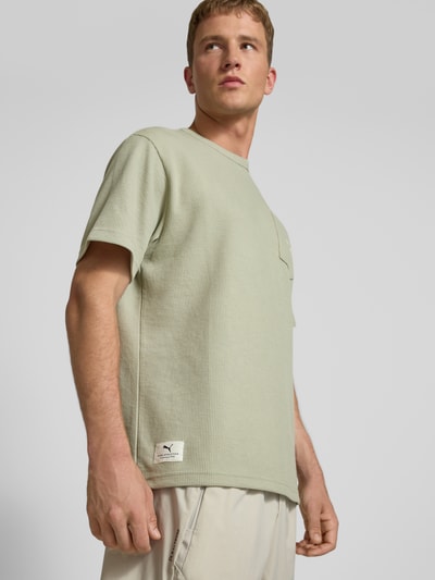 PUMA PERFORMANCE Relaxed fit T-shirt met borstzak Lichtgroen - 3