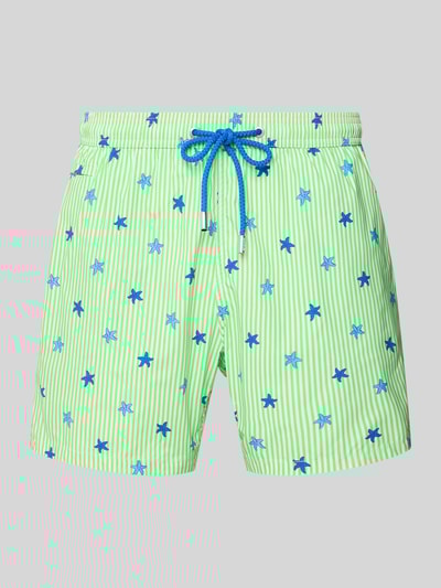 MC2 Saint Barth Relaxed Fit Badeshorts mit Tunnelzug Hellgruen 1