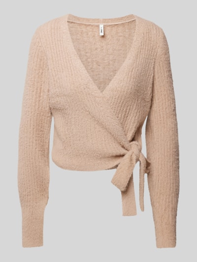 Only Loose Fit Cardigan in Wickel-Optik Modell 'AMANDA' Sand 1