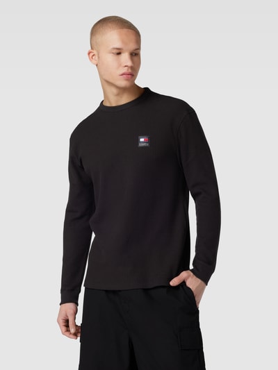 Tommy Jeans Longsleeve mit Strukturmuster Black 4