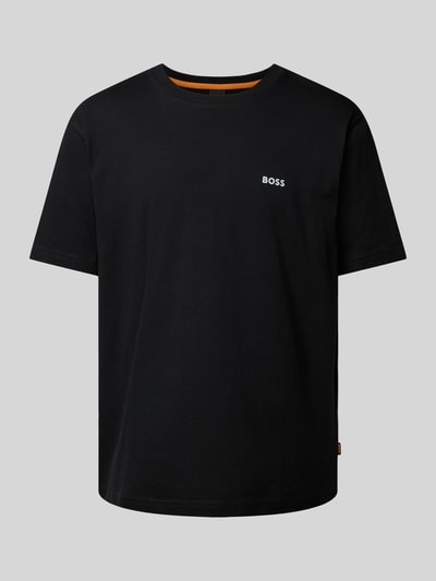 BOSS Orange T-Shirt mit Label-Print Modell 'Coral' Black 2