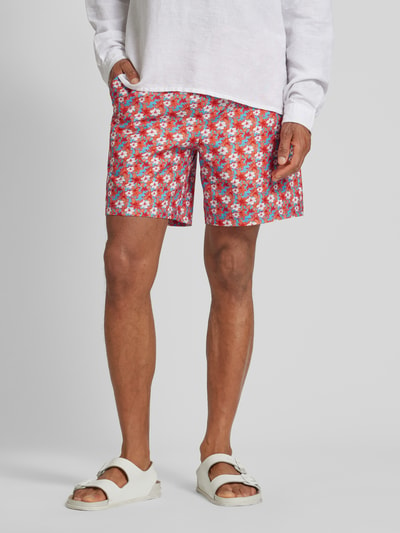 Lyle & Scott Shorts met bloemenmotief Rood - 4