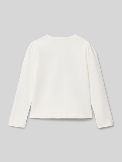 Mayoral Bluzka o kroju regular fit z długim rękawem i nadrukiem z motywem Złamany biały 3