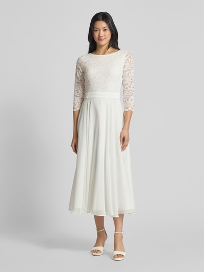 Swing Cocktailkleid aus Häkelspitze Offwhite 4