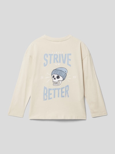 Mango Sweatshirt mit Motiv-Print Beige 3