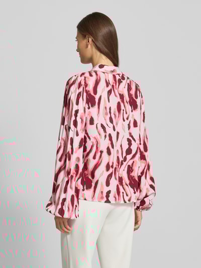 YAS Regular fit overhemdblouse van viscose met blinde knoopsluiting Donkerrood - 5