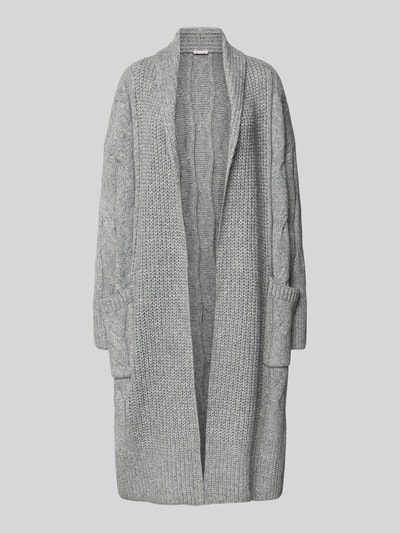 Tom Tailor Kardigan o kroju relaxed fit z mieszanki bawełny z dodatkiem wełny Średnioszary 2