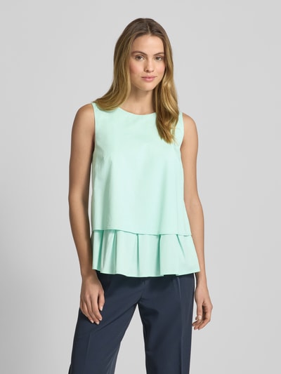 Marc Cain Regular fit blousetop in laagjeslook Mintgroen - 4