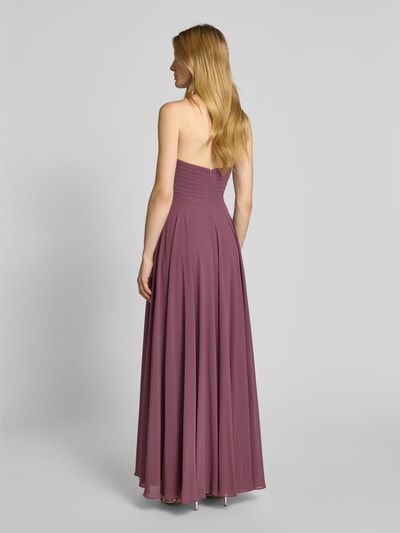 Mascara Avondjurk met halter Oudroze - 5