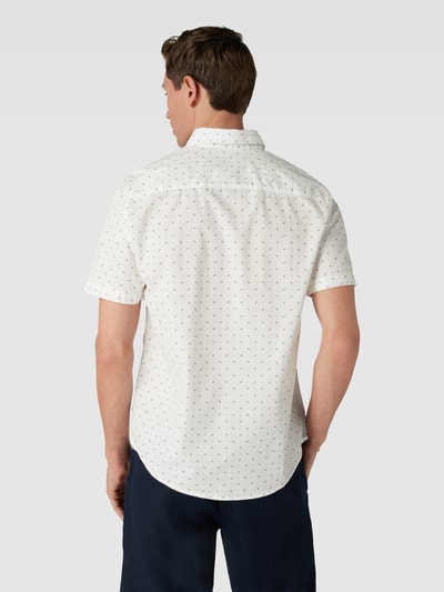 Tom Tailor Regular fit vrijetijdsoverhemd met all-over motief Offwhite - 5