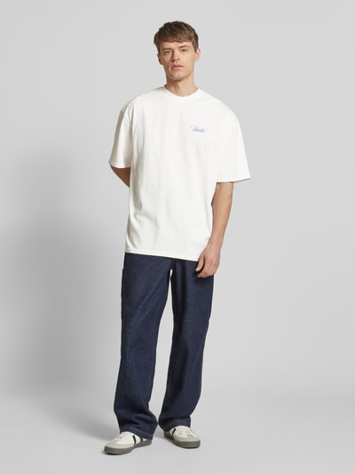 Pegador Oversized T-Shirt mit Label-Print Modell 'CARILLO' Offwhite 1