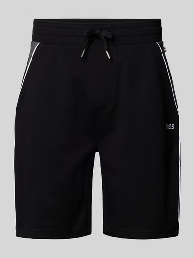 BOSS Sweatshorts met labelstitching Zwart - 2