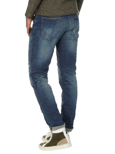 REVIEW Slim Fit Jeans im Destroyed Look Jeansblau 4