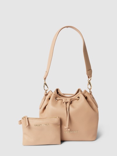 VALENTINO BAGS Shopper mit Label-Detail Modell 'BRIXTON' in dunkelblau Beige 1