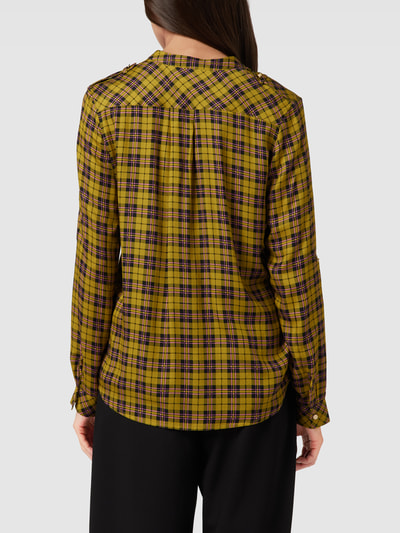 Emily Van den Bergh Hemdbluse mit Tartan-Karo Modell 'Schulterklappe Karo' Grün 5