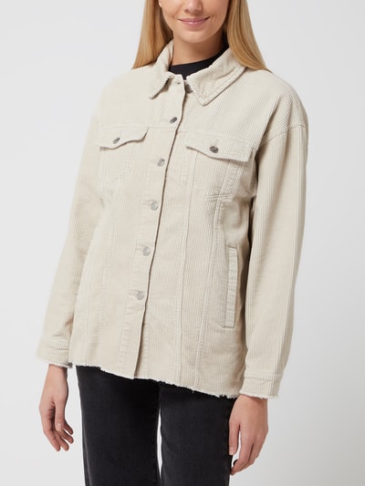 Only Overhemdjack van corduroy, model 'Bitten' Beige - 4