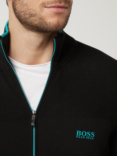 BOSS Green Strickjacke mit Logo Modell 'Zolcon' Black 3