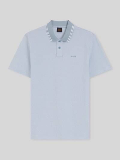 BOSS Orange Relaxed Fit Poloshirt aus reiner Baumwolle Modell 'PEOXFORDNEW' Hellblau 2