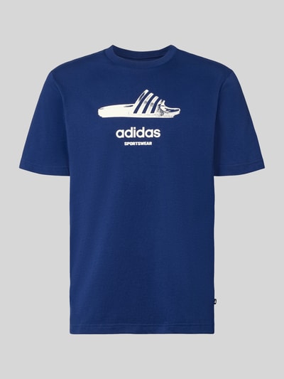 adidas Sportswear Regular Fit T-Shirt aus reiner Baumwolle Modell 'SLIDE' Marine 1