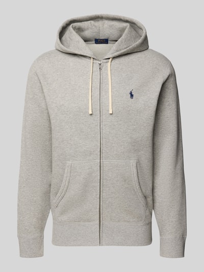 Polo Ralph Lauren Sweatjacke mit Kapuze Hellgrau Melange 2
