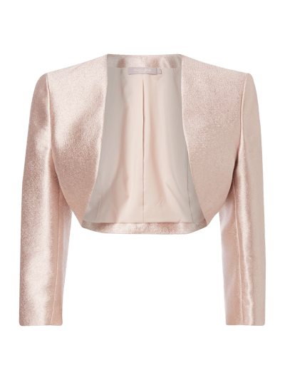 Christian Berg Cocktail Bolero mit offener Vorderseite Metallic Beige 2