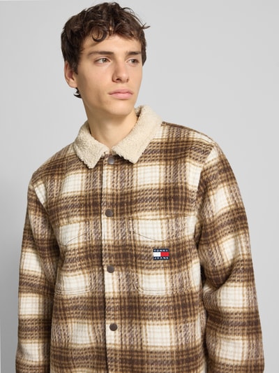 Tommy Jeans Oversized overhemdjack met all-over motief Beige - 3