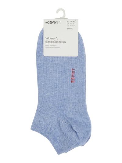 Esprit Sneakersocken mit Stretch-Anteil im 2er-Pack Blau Melange 2