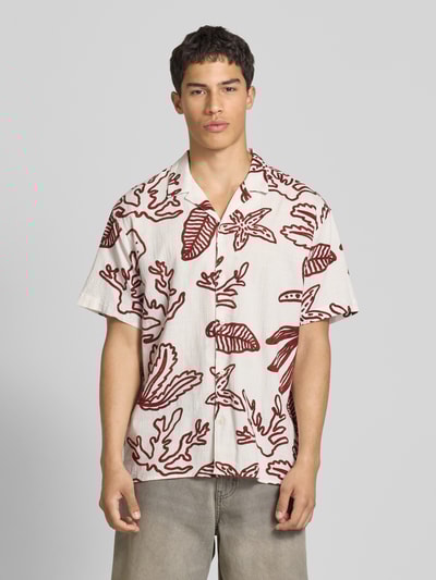 Jack & Jones Regular Fit Freizeithemd mit Resortkragen Modell 'LUKE' Offwhite 4