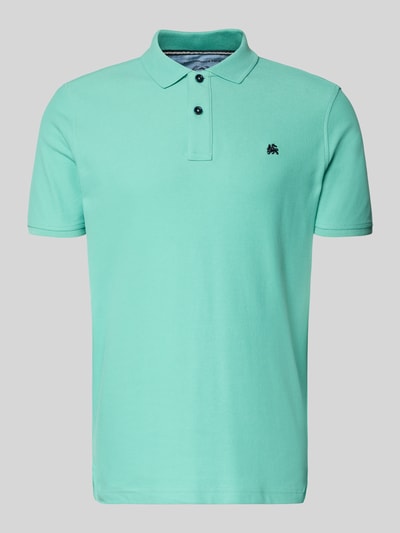 Produktfoto, Poloshirt mit Logo-Stitching Modell 'PERFORMANCE' von Lerros in Mintgrün, Baumwoll-Mix, Regular Fit, glatte Struktur
