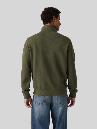 Levi's® Regular Fit Troyer aus reiner Baumwolle Oliv 5