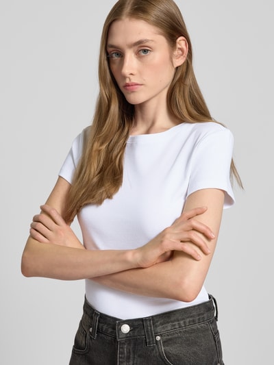 Review T-shirt z okrągłym dekoltem Biały 3