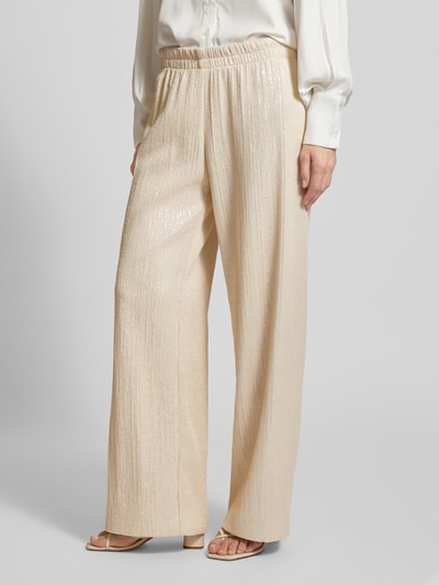 SEDUCTIVE Wide Leg Stoffhose mit Strukturmuster Offwhite 4