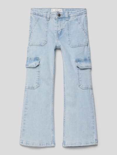 Mango Bootcut Jeans mit Cargotaschen Modell 'susi' Hellblau 1